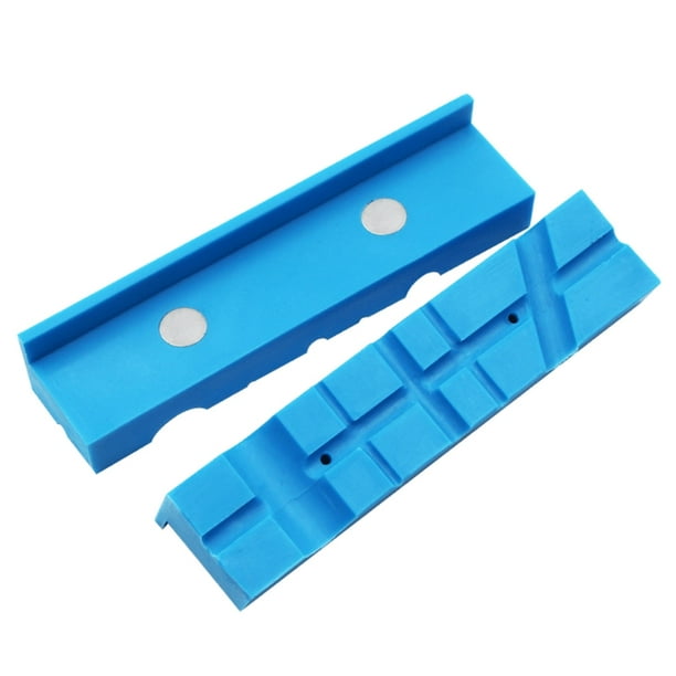 Vise Jaw Pads,Pair of Magnetic Soft Pad Jaws Rubber for Metal Vise 6 Inch Long Pad Bench Vice Protection Strip Unique Multi-Groove Design Highly Compatible Vise Jaw Pads,Pair of Magnetic Soft Pad Jaws Rubber for Metal Vise 6 Inch Long Pad Bench Vice Protection Strip Unique Multi-Groove Design Highly Compatible